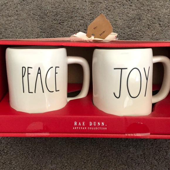 Rae Dunn Other - Rae Dunn peace and joy mug set